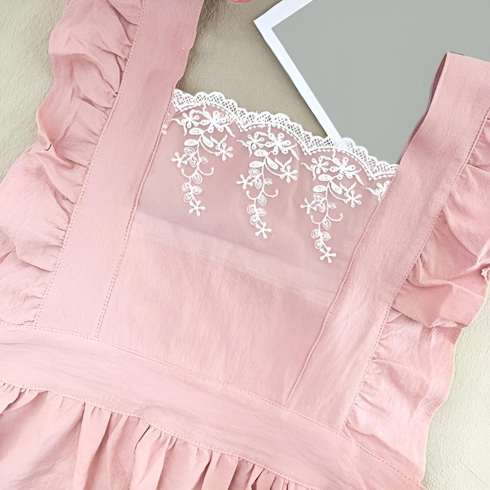 Chic Ruffled Cotton Apron for Women