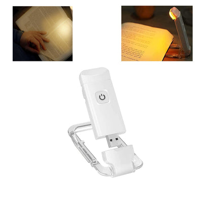 Book Light with Clip and USB Charging – Adjustable Reading Lamp