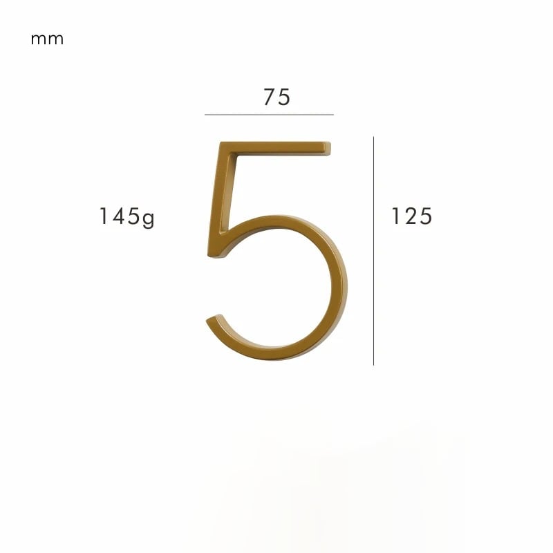 Satin Brass House Numbers - Classic Style, Modern Appeal