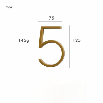 Satin Brass House Numbers - Classic Style, Modern Appeal