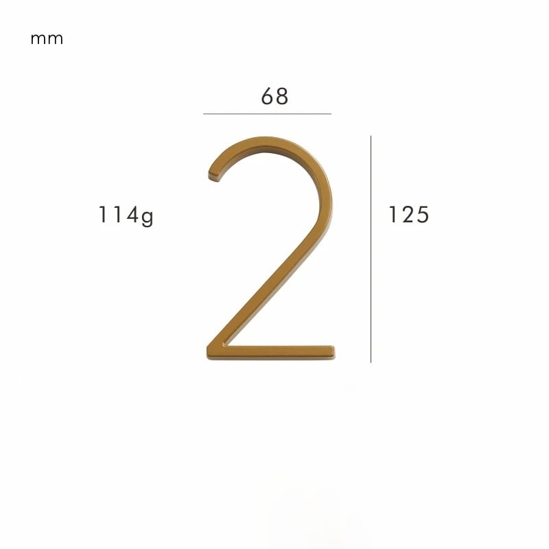 Satin Brass House Numbers - Classic Style, Modern Appeal