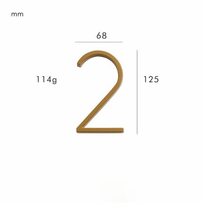 Satin Brass House Numbers - Classic Style, Modern Appeal