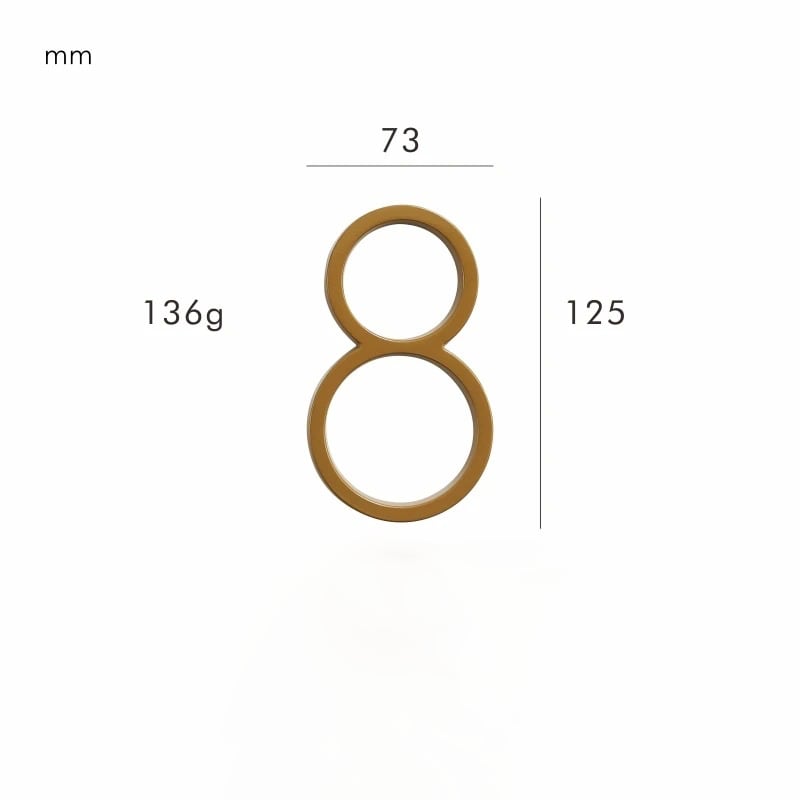 Satin Brass House Numbers - Classic Style, Modern Appeal