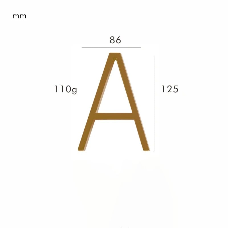 Satin Brass House Numbers - Classic Style, Modern Appeal