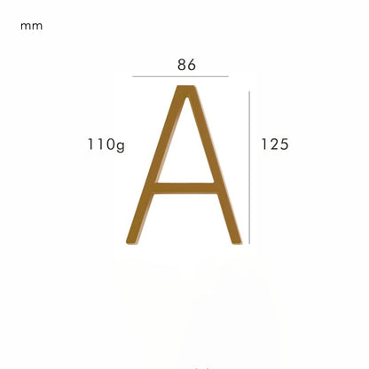 Satin Brass House Numbers - Classic Style, Modern Appeal