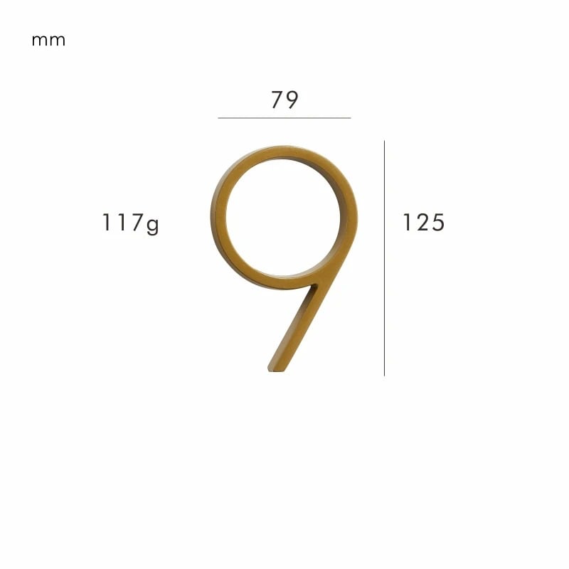 Satin Brass House Numbers - Classic Style, Modern Appeal
