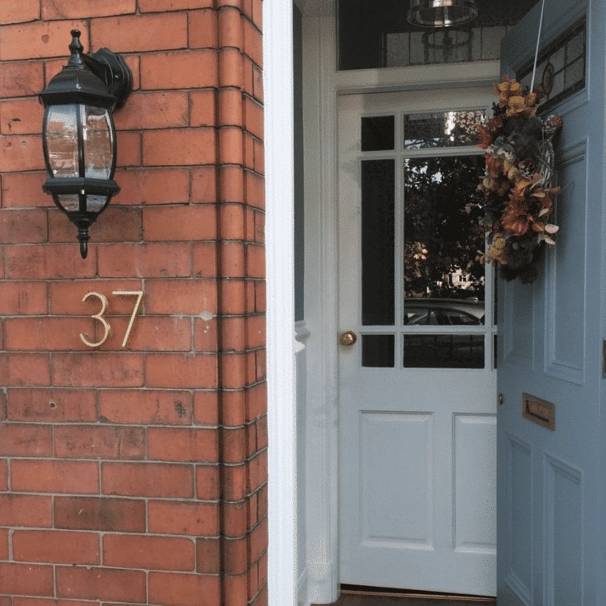 Satin Brass House Numbers - Classic Style, Modern Appeal