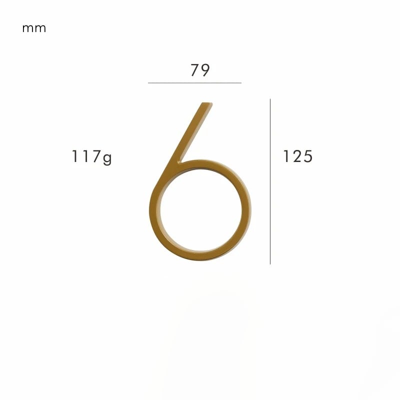 Satin Brass House Numbers - Classic Style, Modern Appeal