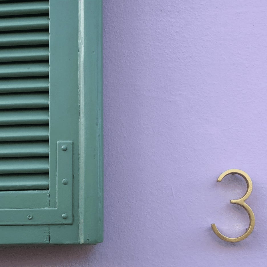 Satin Brass House Numbers - Classic Style, Modern Appeal