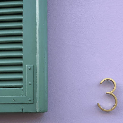 Satin Brass House Numbers - Classic Style, Modern Appeal