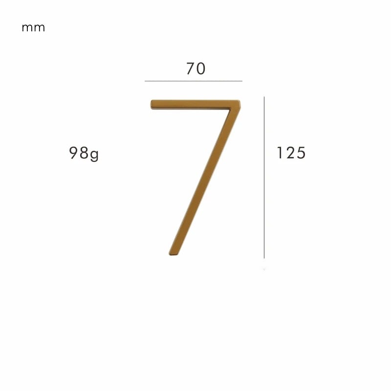 Satin Brass House Numbers - Classic Style, Modern Appeal