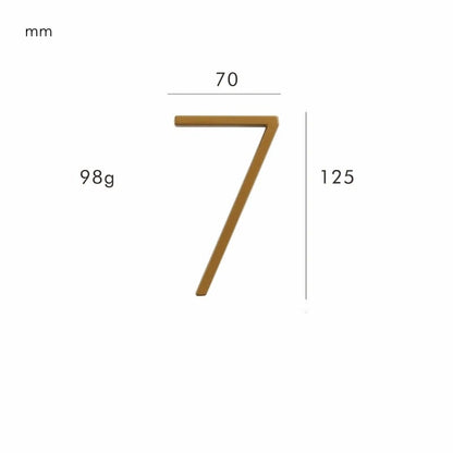 Satin Brass House Numbers - Classic Style, Modern Appeal