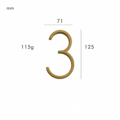 Satin Brass House Numbers - Classic Style, Modern Appeal