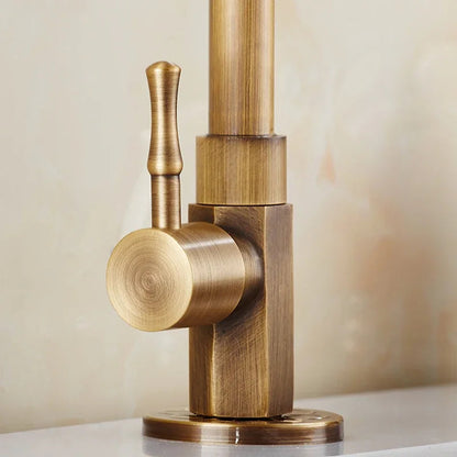 Antique Brass Kitchen Faucet with Spout