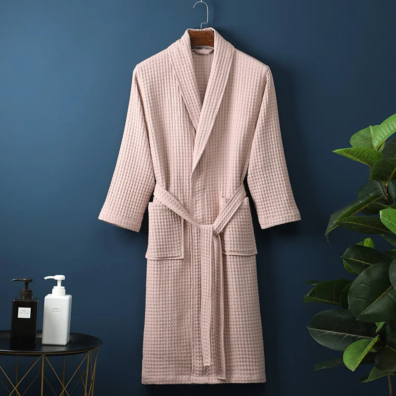 Breathable Cotton Bathrobe for Women & Men - Ultimate Comfort