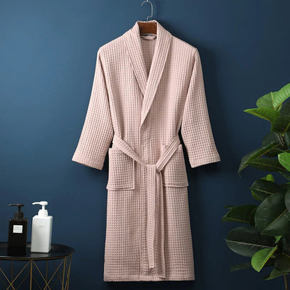 Breathable Cotton Bathrobe for Women & Men - Ultimate Comfort