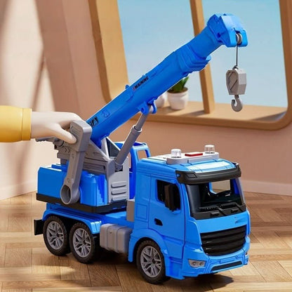 BUILDPLAY – Crane Truck Toy with Lights and Sounds for Imaginative Play
