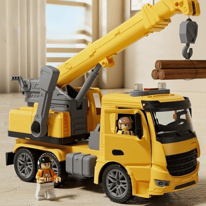 BUILDPLAY – Crane Truck Toy with Lights and Sounds for Imaginative Play