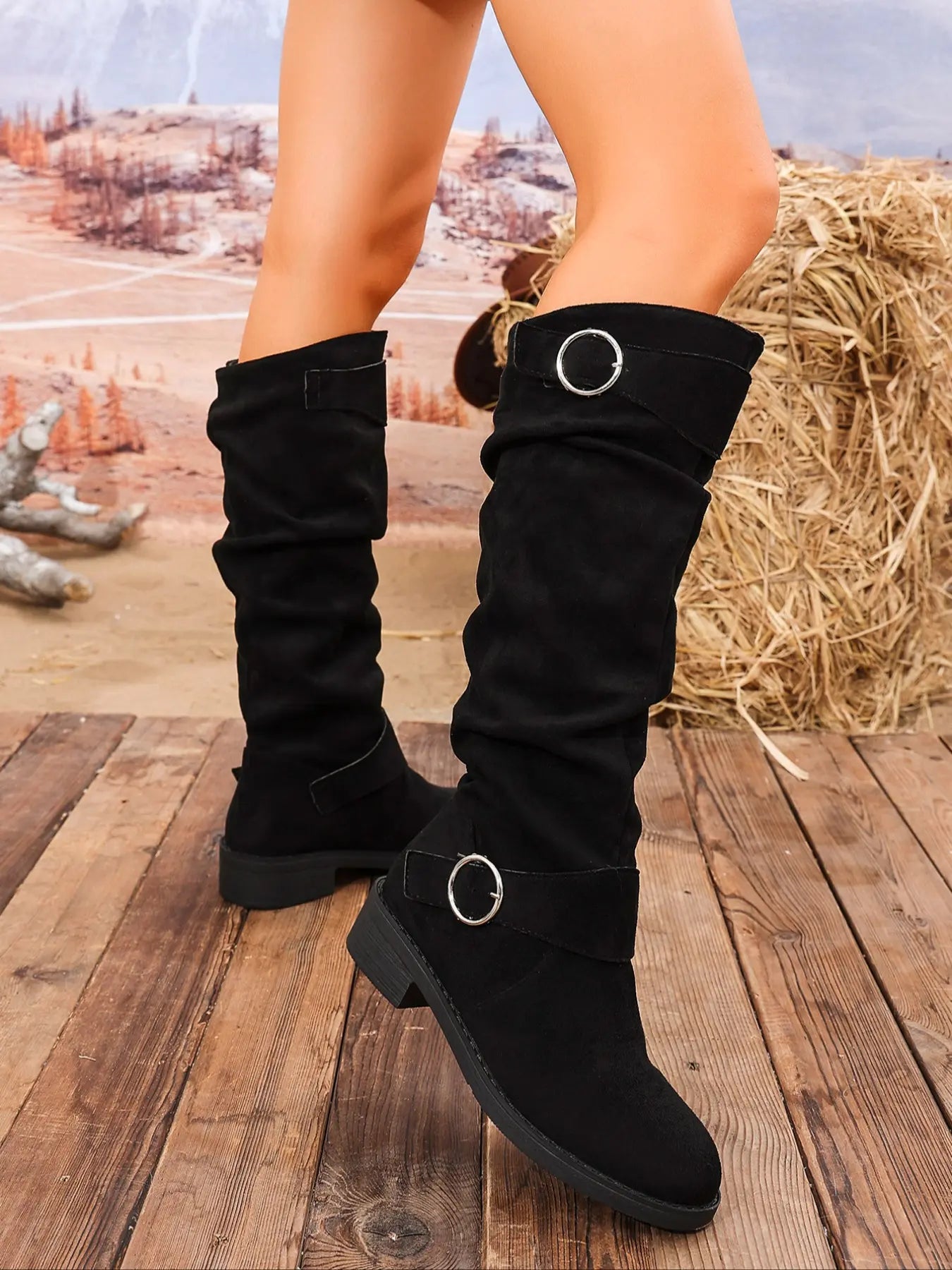 Women's Boots – Minimalist, Western, Adjustable Strap