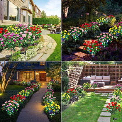 EverGlow Memorial Garden Bloom Lights – Featuring Ultra-Realistic Artificial Petals, Solar-Powered & Weatherproof