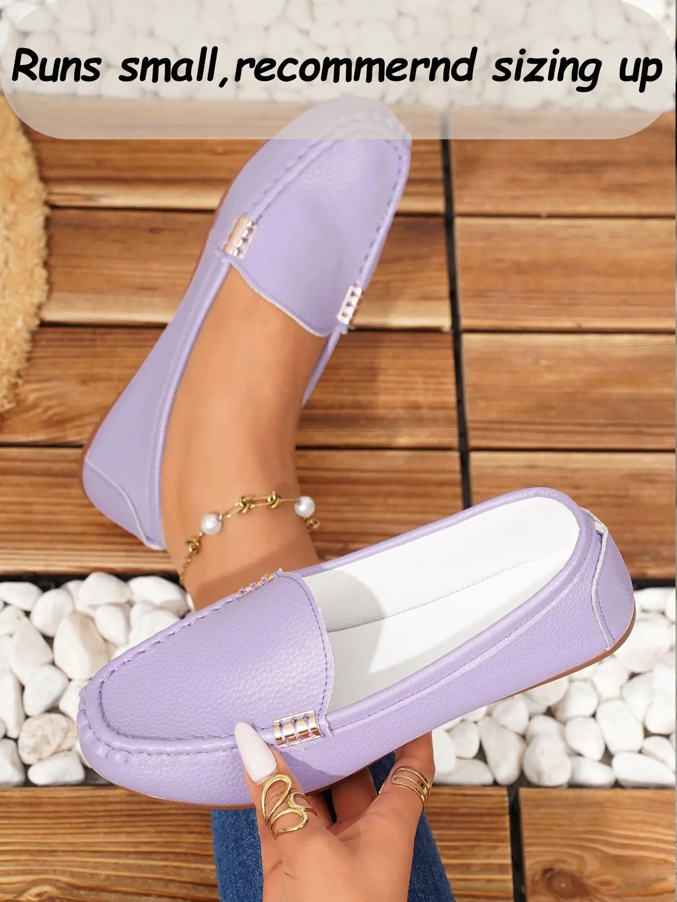 Women's Flats – Round Toe, Low Heel, Slip-On