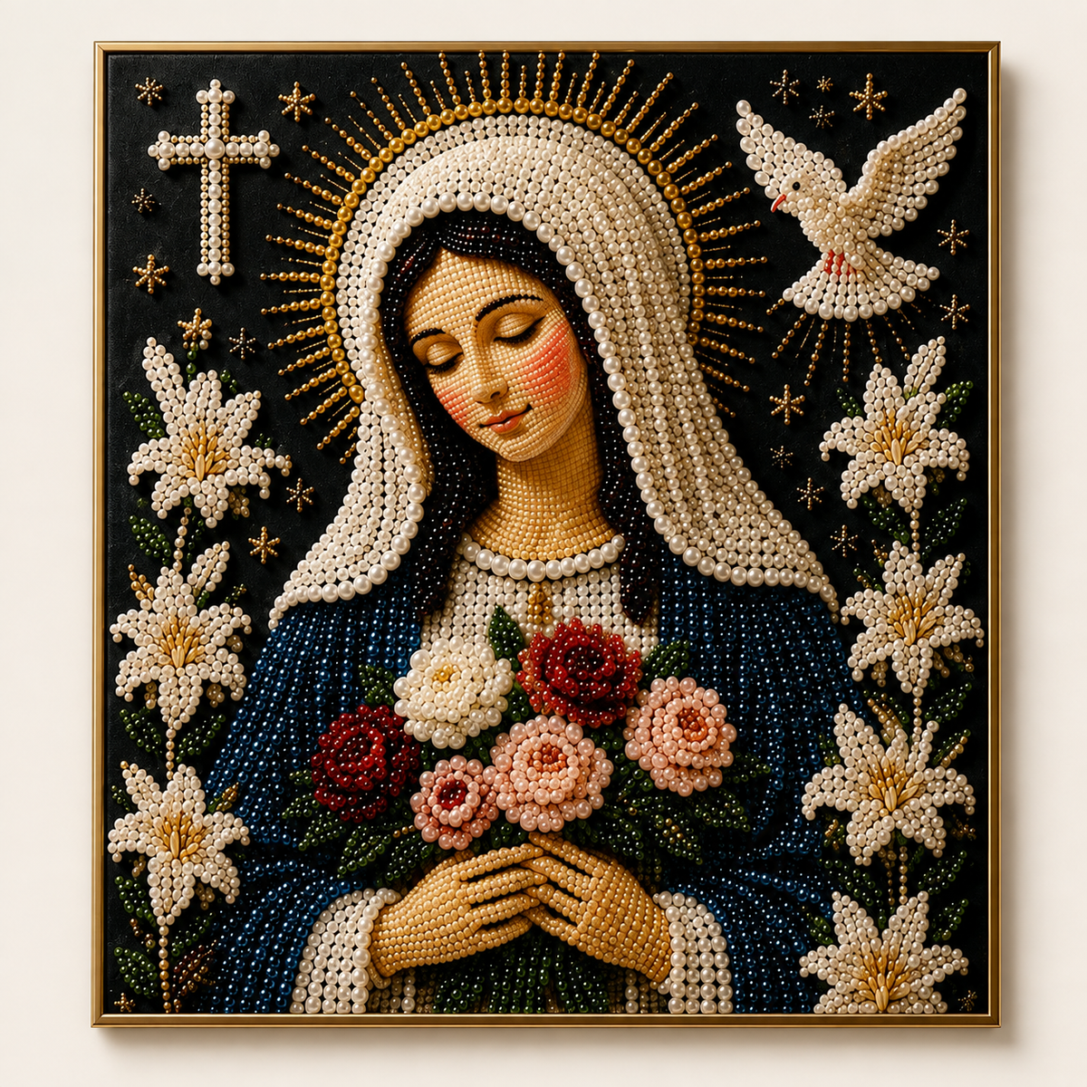 Icon of the Virgin Mary with the Divine Pearl – A Peaceful, Reliable DIY Gift
