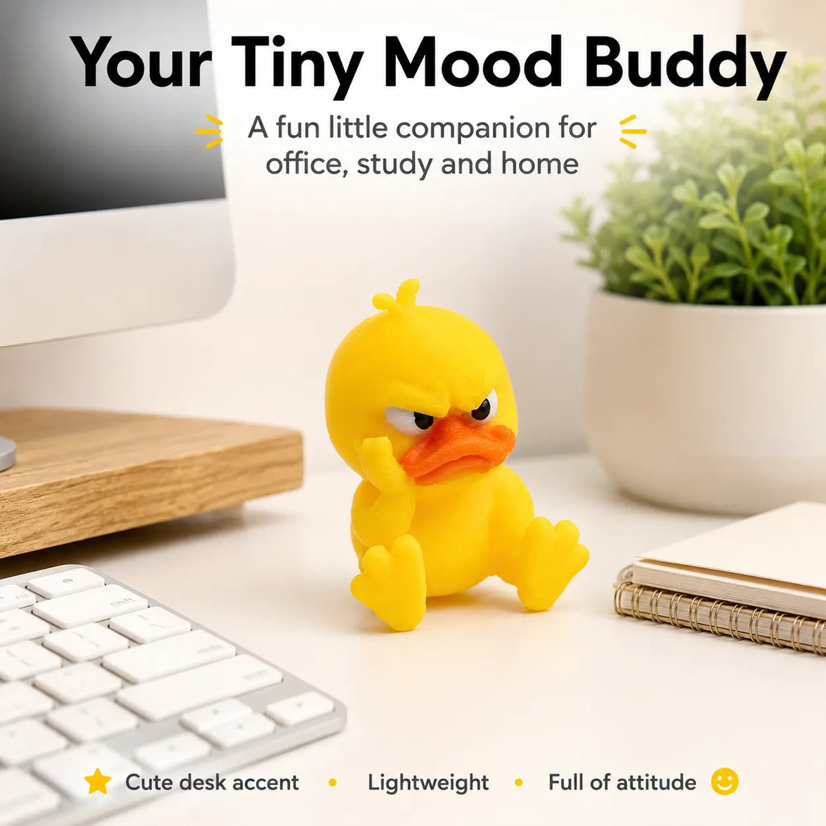 Angry Duck Desk Figurine — Add a Tiny Attitude to Your Space!