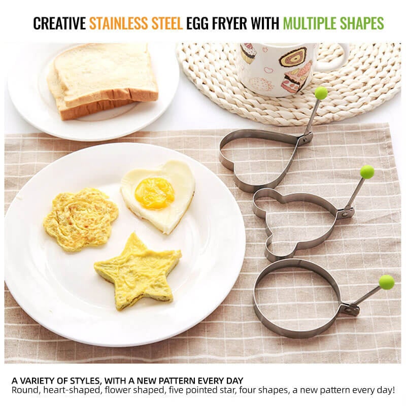 Premium Stainless Steel Egg Rings Molds – Easy Shaping for Perfect Breakfasts
