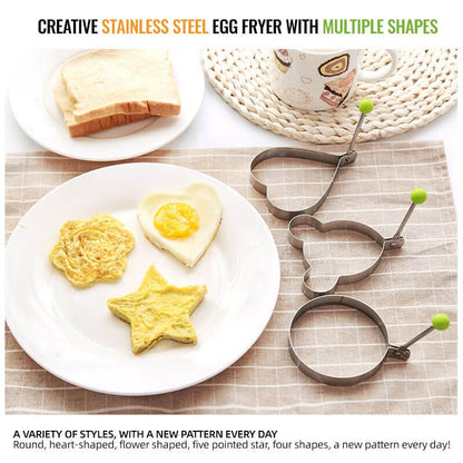 Premium Stainless Steel Egg Rings Molds – Easy Shaping for Perfect Breakfasts