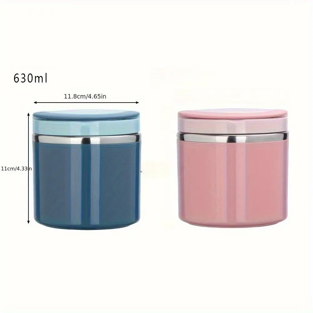 Stainless Steel Bento Style Boxed Lunch Box with Handle