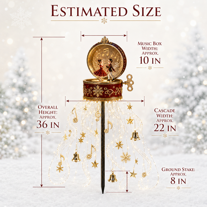 Enchanted Christmas Music Box Fountain Light