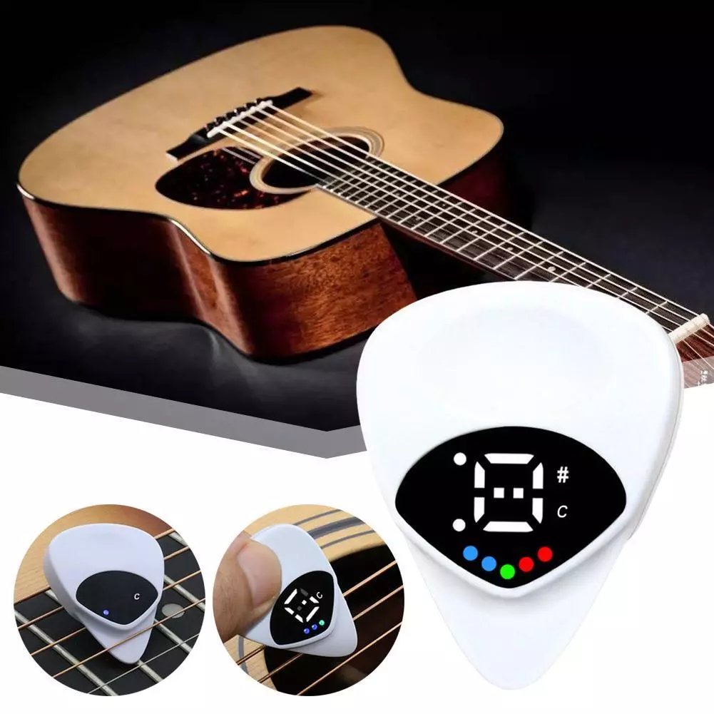 2-in-1 Guitar Pick Tuner – Instant Tuning & Playing in One Smart Tool