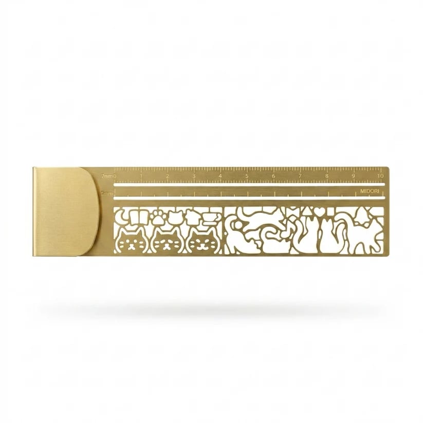 Cat Lover’s 3-in-1 Metal Bookmark Ruler | Bookmark, Ruler & Coloring