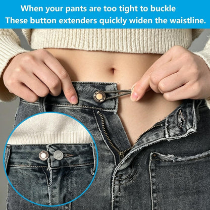8-Piece Metal Button Extenders for Jeans & Pants