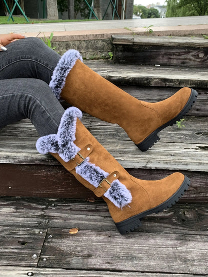 Women's Boots – Round Toe, Non-Slip