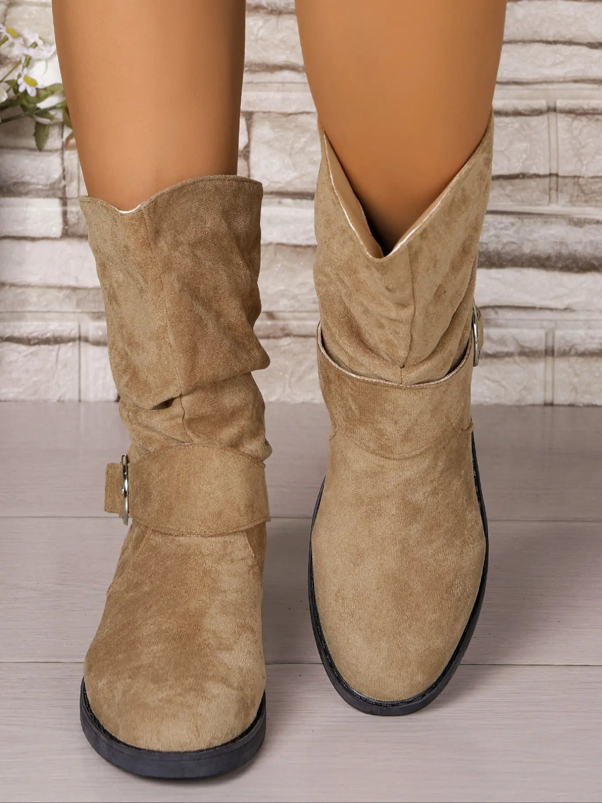 Women's Boho Punk Ankle Boots – Round Toe, Chunky Sole