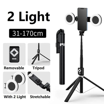 48% Off6-in-1 Wireless Selfie Stick with Dual Fill Lights