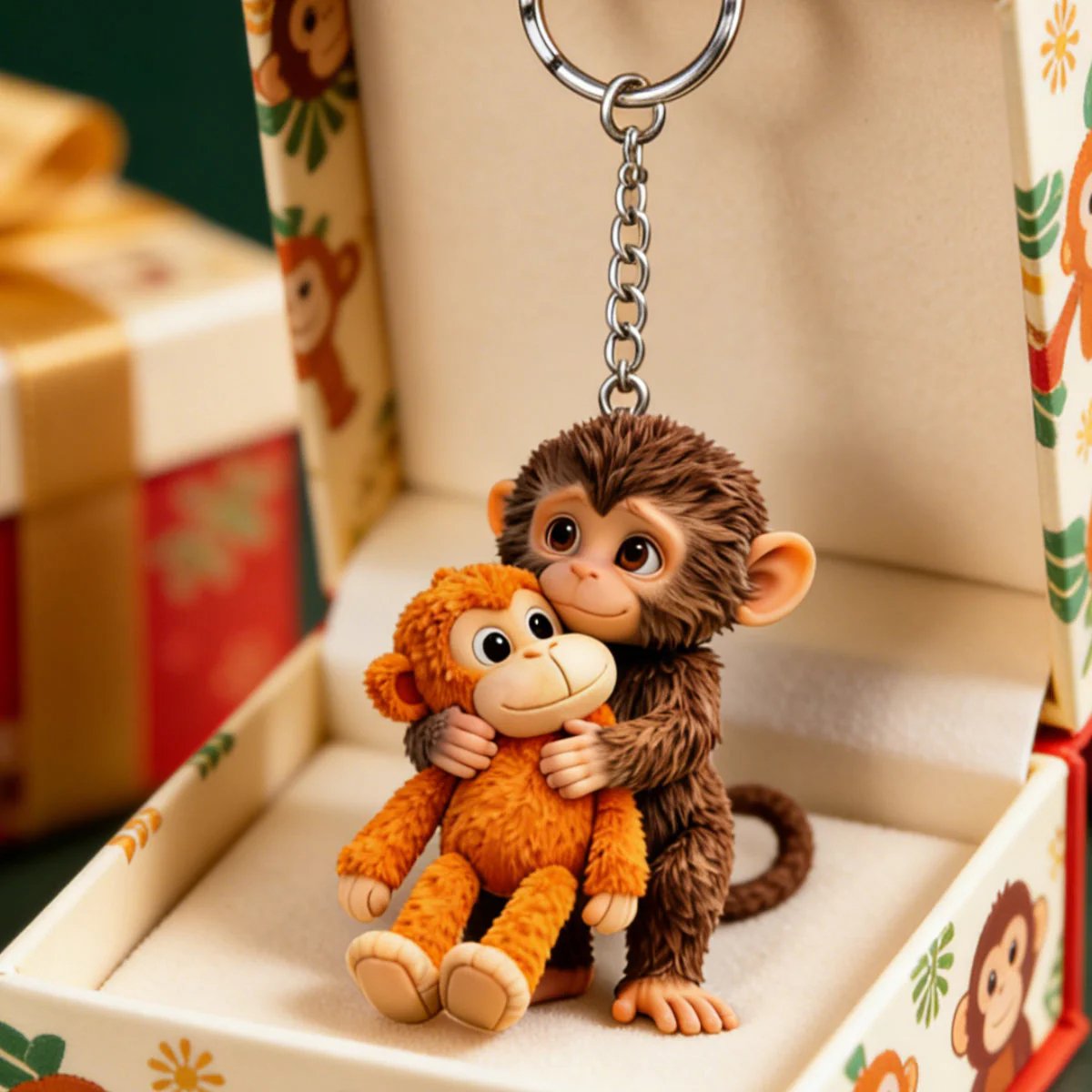 Team Punch - Monkey Lover Keychain With Charms