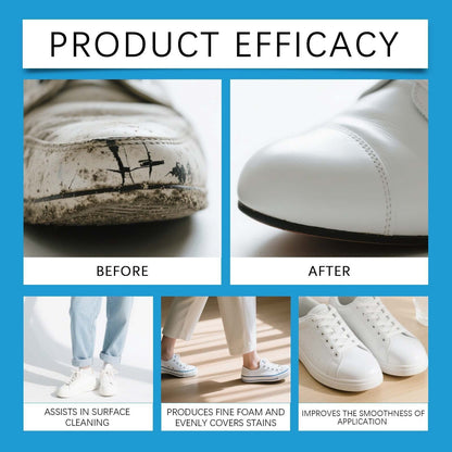 White Shoe Cleaner Cream | Multipurpose No-Wash Solid Comes with Sponge