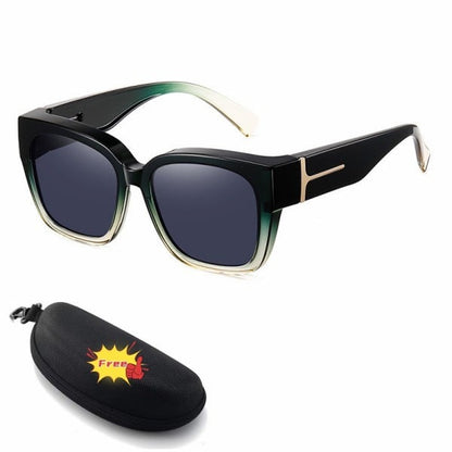 Polarized Fit Over Sunglasses for Women – UV400 Protection Floral Frame Wear Over Prescription Glasses