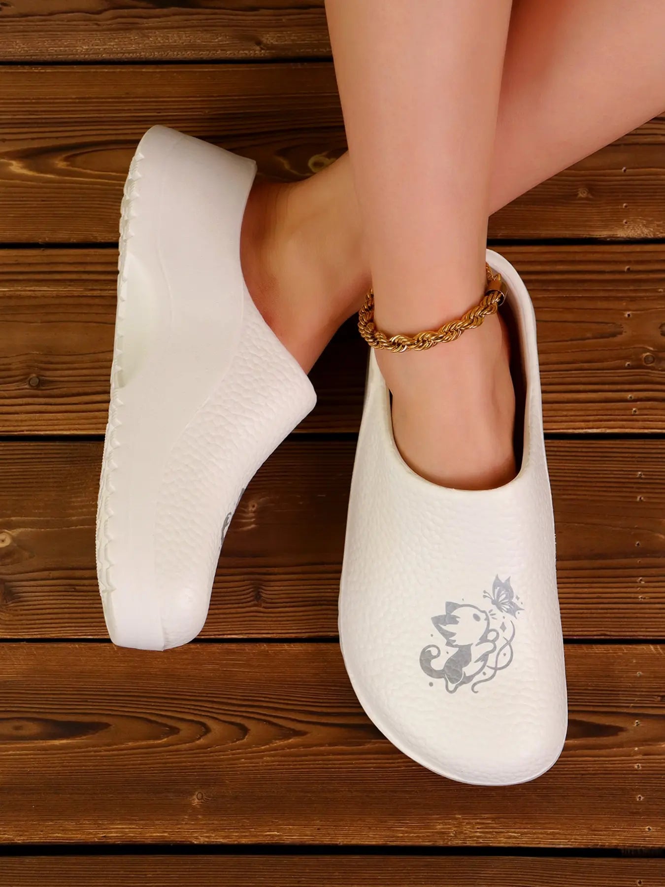 Women's Butterfly Print EVA Clogs – Slip-On