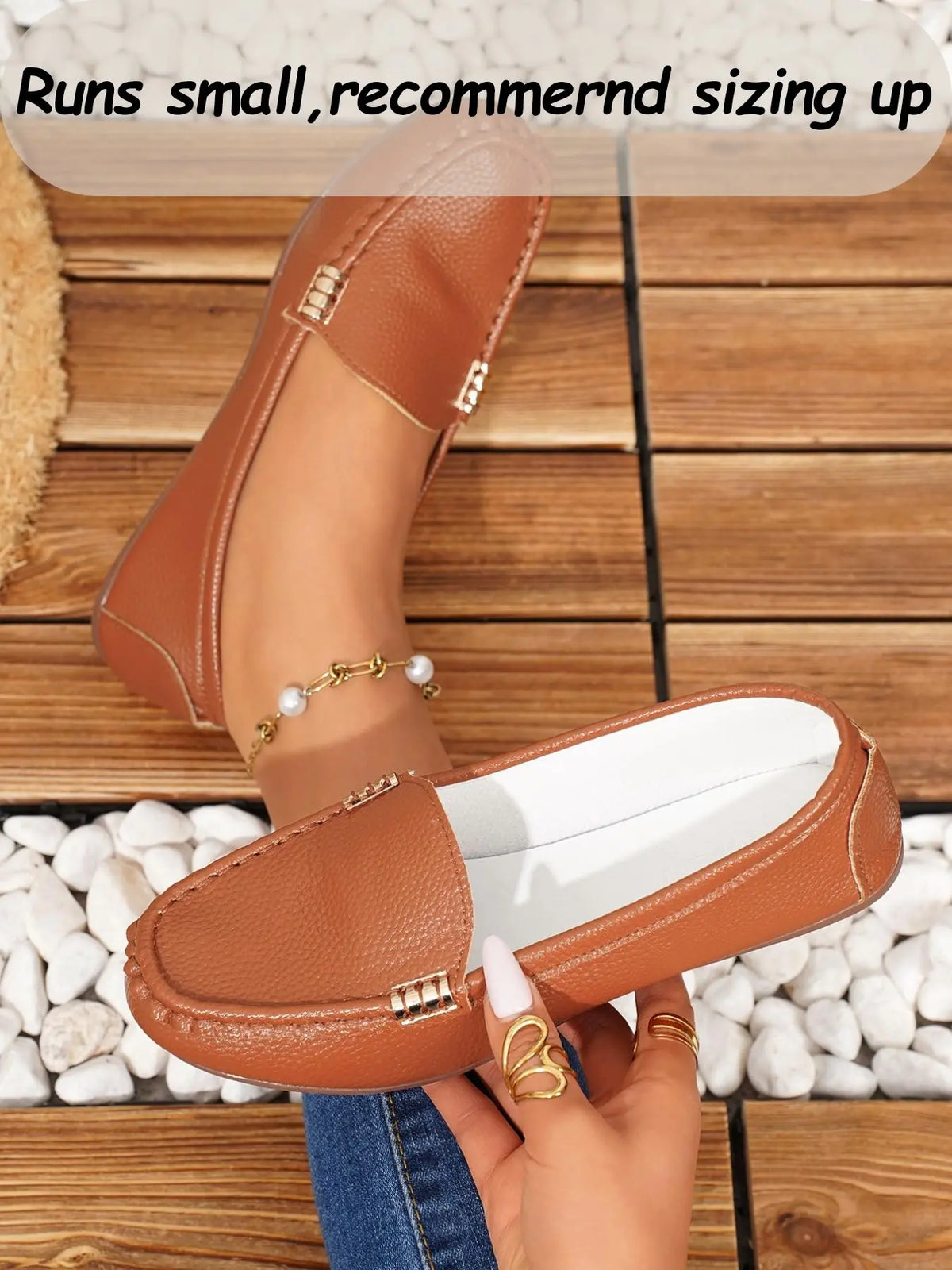 Women's Flats – Round Toe, Low Heel, Slip-On