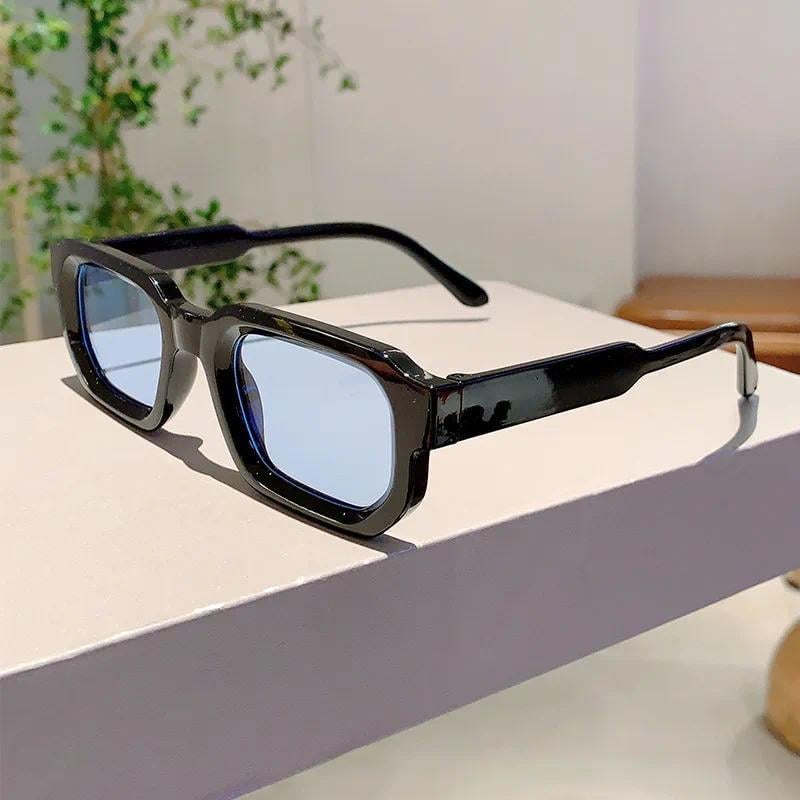 6 - Pack Vintage Rectangle Frame Sunglasses for Men & Women with UV400 Protection