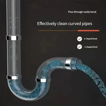 Electric Pipe Drain Dredging Device without Machine, 1 Count Toilet Clog Dredging Tool