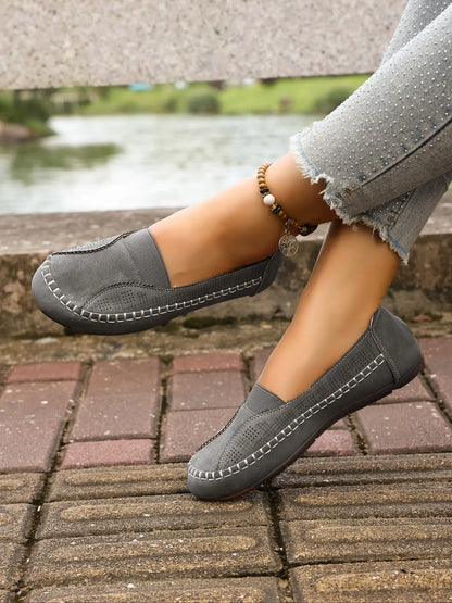 Women's Rubber Flats – Slip-On, Lightweight, Breathable