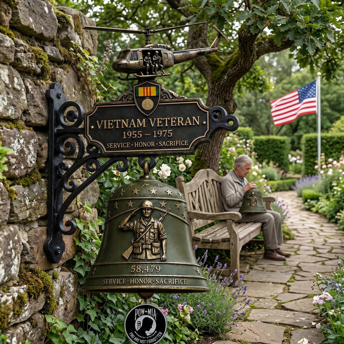 Last Day Promo: 50% OFF - Veteran Tribute Wall Bell