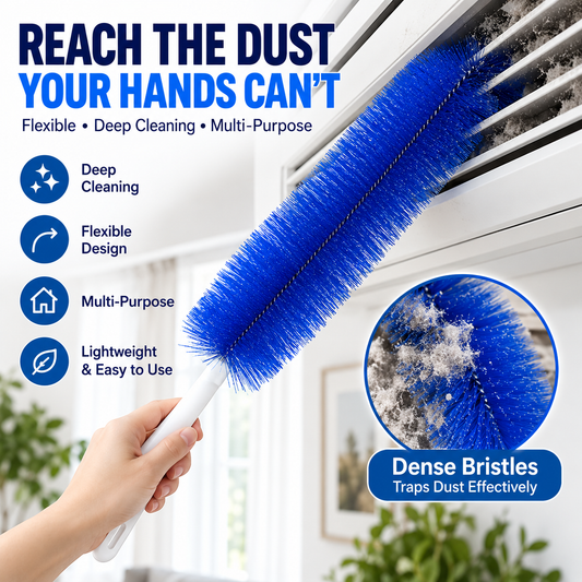 Flexible Deep-Cleaning Dust Duster – Bendable Brush for Fans, Vents & Hard-to-Reach Spaces