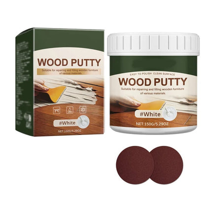 Wood Repair Filler Putty – Fills Cracks & Chips, Smooths Surfaces, Blends with Dark Wood