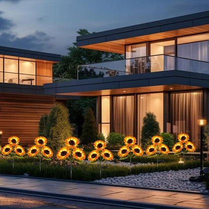 Solar LED Sunflower Garden Lights, Realistic Night Glow for Yard, Lawn, Patio and Porch Decoration, Waterproof IP65