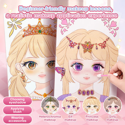 Special Diamond Painting & Princess Book Makeup Craft Kits Foil Art Books Set Play on Paper